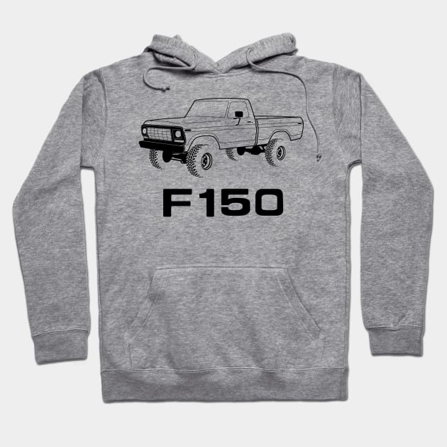 1978 F150 Black Print Hoodie by The OBS Apparel